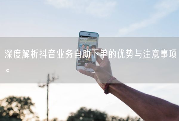 深度解析抖音业务自助下单的优势与注意事项。